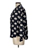 Ann Taylor 100% Rayon Print Blue Long Sleeve Blouse Size L - photo 5