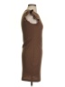 Unbranded Solid Brown Casual Dress Size S - photo 4