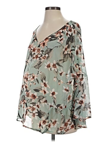 Pink Blush 3/4 Sleeve Blouse (view 1)