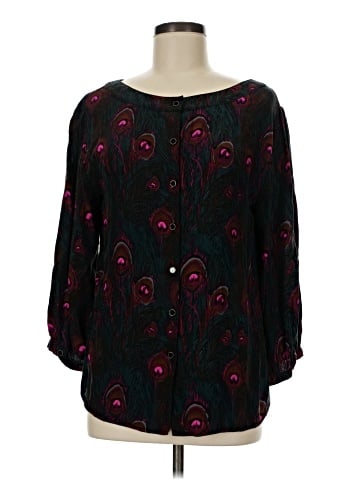 Britt Ryan 3/4 Sleeve Silk Top (view 1)