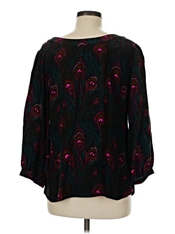 Britt Ryan 3/4 Sleeve Silk Top (view 2)