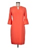 Sara Campbell 100% Polyester Solid Orange Cocktail Dress Size 6 - photo 1