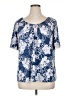 SJS Blue Short Sleeve Blouse Size 1X - photo 1