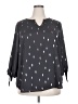 Papermoon 100% Polyester Gray 3/4 Sleeve Blouse Size 2X - photo 1