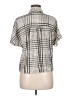 Nine West Checkered-gingham Gray Short Sleeve Blouse Size M - photo 2