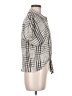 Nine West Checkered-gingham Gray Short Sleeve Blouse Size M - photo 4