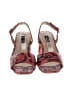 Lost Ink Print Pink Sandals Size EU 37 - photo 2