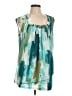 JM Collection Teal Sleeveless Blouse Size L - photo 1