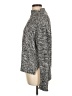 Forte 100% Cotton Metallic Black Gray Turtleneck Sweater Size L - photo 5