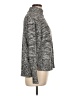 Forte 100% Cotton Metallic Black Gray Turtleneck Sweater Size L - photo 4