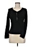 Unbranded 100% Polyester Black Long Sleeve Henley Size M - photo 1