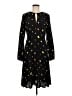 Diane von Furstenberg 100% Viscose Print Black Casual Dress Size 8 - photo 1