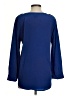 Joie 100% Silk Solid Blue Long Sleeve Silk Top Size S - photo 2