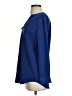 Joie 100% Silk Solid Blue Long Sleeve Silk Top Size S - photo 5