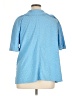 7 For All Mankind 100% Polyester Polka Dots Blue Short Sleeve Blouse Size XL - photo 2