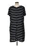 Apt. 9 100% Polyester Stripes Black Casual Dress Size L - photo 2