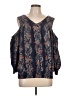 Ruff Hewn 100% Cotton Blue 3/4 Sleeve Blouse Size L - photo 1