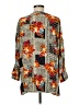 Rosey Tomato Orange 3/4 Sleeve Blouse Size M - photo 2