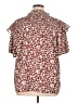 Unbranded 100% Polyester Floral Brown Short Sleeve Blouse Size XL - photo 2