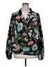 Colleen Lopez 100% Polyester Tropical Green Long Sleeve Blouse Size XL - photo 1