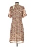 Roolee 100% Polyester Paisley Tan Casual Dress Size S - photo 2