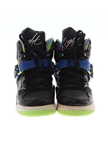 Air Jordan Flight 45 High 'Black Royal Lime (GS)' Sneakers (view 2)