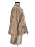 PETER MILLAR Tweed Solid Brown Wool Coat Size M - photo 4