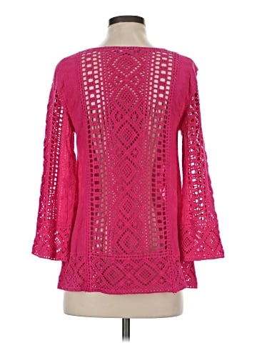 Blue Tassel 3/4 Sleeve Blouse (view 2)