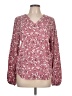 Unbranded 100% Polyester Burgundy Long Sleeve Blouse Size L - photo 1