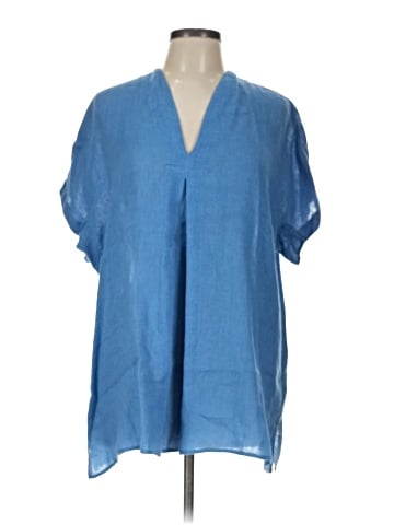 Lafayette 148 New York Short Sleeve Blouse (view 1)