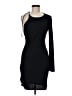 Halston Solid Black Cocktail Dress Size 8 - photo 1