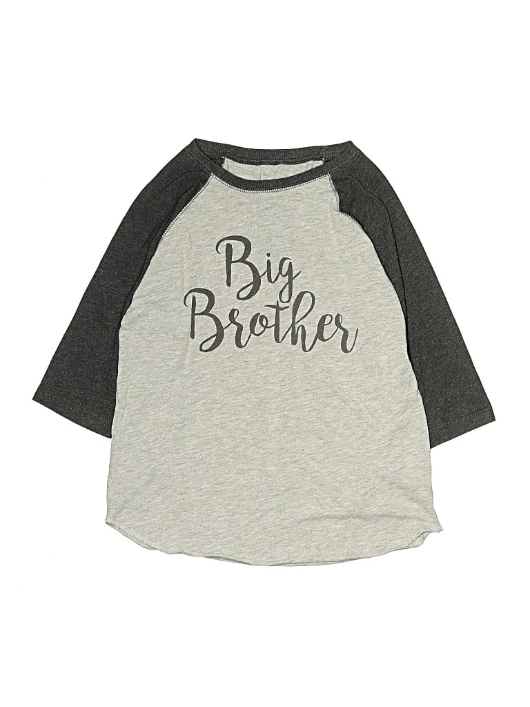 Pre-owned Unbranded Kids' 3/4 Sleeve T-shirt In Gray