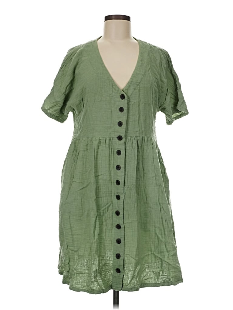 Pre-owned Madewell Casual Dress In Green