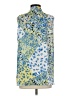 Jones Studio 100% Polyester Blue Sleeveless Blouse Size S - photo 2