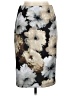 T Tahari Print Gray Formal Skirt Size M - photo 1