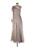 Mac Duggal 100% Polyester Silver Cocktail Dress Size 10 - photo 1