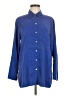 Chico's Design Solid Blue 3/4 Sleeve Button-Down Shirt Size Med (1) - photo 1