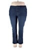 Woman Within Solid Blue Jeans Size 22W - photo 1