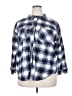 Maurices 100% Cotton Plaid Blue 3/4 Sleeve Button-Down Shirt Size 2X - photo 1