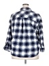 Maurices 100% Cotton Plaid Blue 3/4 Sleeve Button-Down Shirt Size 2X - photo 2