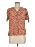 Downeast 100% Rayon Orange Short Sleeve Blouse Size M - photo 1