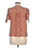 Downeast 100% Rayon Orange Short Sleeve Blouse Size M - photo 2