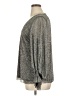 MSK Metallic Silver Long Sleeve Blouse Size XL - photo 5