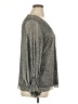 MSK Metallic Silver Long Sleeve Blouse Size XL - photo 4