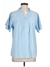 Unbranded 100% Polyester Blue Short Sleeve Blouse Size L - photo 1