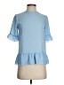 Boohoo Blue Short Sleeve Blouse Size 2 - photo 1