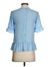 Boohoo Blue Short Sleeve Blouse Size 2 - photo 2