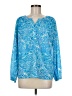 Stella Parker Blue Long Sleeve Blouse Size M - photo 1