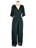 Boohoo 100% Polyester Solid Teal Jumpsuit Size 12 - photo 1