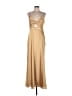 Mac Duggal 100% Polyester Tan Cocktail Dress Size 10 - photo 1